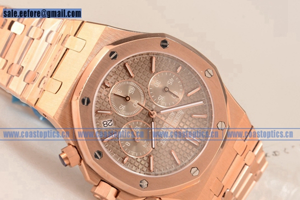Replica Audemars Piguet Royal Oak Chronograph Watch Rose Gold 26331OR.OO.1220OR.02 - Click Image to Close